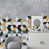 Maxbell 10 Pieces Hexagonal Wall Tiles Stickers Kitchen Bathroom Tile Decal #3