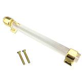 Maxbell  Acrylic Door Pull Knob Drawer Cabinet Cupboard Handle Hardware Gold 150mm