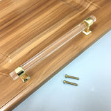 Maxbell  Acrylic Door Pull Knob Drawer Cabinet Cupboard Handle Hardware Gold 190mm