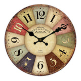 Maxbell Vintage Wall Clock Rustic Shabby Chic Home Kitchen Wooden 30cm Decor 21