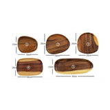 Maxbell Acacia Wooden Plate Food Nuts Dessert Serving Tray Kitchen Tableware 30x12cm