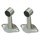 Maxbell 2pcs Stainless Steel Wardrobe Pipe Lever Rod Holder Socket Bracket 100mm