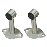 Maxbell 2pcs Stainless Steel Wardrobe Pipe Lever Rod Holder Socket Bracket 100mm