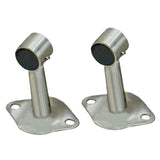 Maxbell 2pcs Stainless Steel Wardrobe Pipe Lever Rod Holder Socket Bracket 100mm