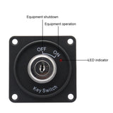 Maxbell Auto Key Ignition Switch Panel with LED Light Engine Start 2-Position ON-OFF