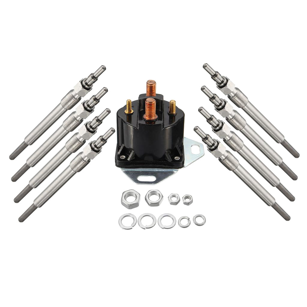 Maxbell For Ford 7.3L Power Stoke Diesel 8 Dual Core Glow Plug & Relay Solenoid