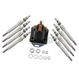 Maxbell For Ford 7.3L Power Stoke Diesel 8 Dual Core Glow Plug & Relay Solenoid