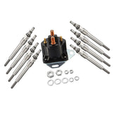Maxbell For Ford 7.3L Power Stoke Diesel 8 Dual Core Glow Plug & Relay Solenoid