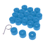 Maxbell 20PCS Wheel Nut Bolt Tire Screw Cap Dust Cover+Tool for VW Golf Blue