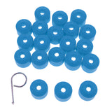 Maxbell 20PCS Wheel Nut Bolt Tire Screw Cap Dust Cover+Tool for VW Golf Blue