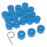 Maxbell 20PCS Wheel Nut Bolt Tire Screw Cap Dust Cover+Tool for VW Golf Blue