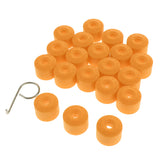 Maxbell 20PCS Wheel Nut Bolt Tire Screw Cap Dust Cover+Tool for VW Golf Yellow