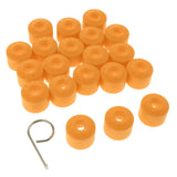 Maxbell 20PCS Wheel Nut Bolt Tire Screw Cap Dust Cover+Tool for VW Golf Yellow