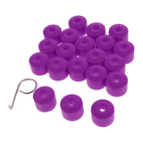 Maxbell 20PCS Wheel Nut Bolt Tire Screw Cap Dust Cover+Tool for VW Golf Purple