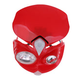 Maxbell Head Light Dual Sport for Street Fighter Dirt Bike Custom Motorcycle Red