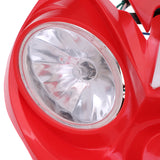 Maxbell Head Light Dual Sport for Street Fighter Dirt Bike Custom Motorcycle Red