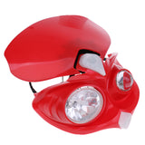 Maxbell Head Light Dual Sport for Street Fighter Dirt Bike Custom Motorcycle Red