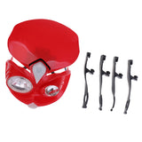 Maxbell Head Light Dual Sport for Street Fighter Dirt Bike Custom Motorcycle Red