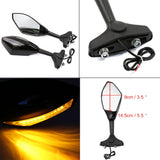 Maxbell 2pcs LED Turn Signal Mirror For Suzuki Hayabusa Katana GSXR 600 1000