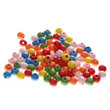 Maxbell 100pcs Assorted Bright Color 9mm Round Wooden Beads