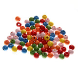 Maxbell 100pcs Assorted Bright Color 9mm Round Wooden Beads