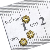 Maxbell 100pcs Gold Daisy Flower Spacer Beads 4mm