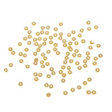 Maxbell 100pcs Gold Daisy Flower Spacer Beads 4mm