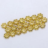 Maxbell 100pcs Gold Daisy Flower Spacer Beads 4mm