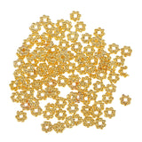 Maxbell 100pcs Gold Daisy Flower Spacer Beads 4mm