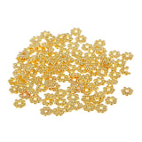 Maxbell 100pcs Gold Daisy Flower Spacer Beads 4mm