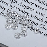 Maxbell 100pcs Silver Daisy Flower Spacer Beads 4mm