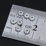 Maxbell 100pcs Silver Daisy Flower Spacer Beads 4mm