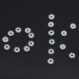 Maxbell 100pcs Silver Daisy Flower Spacer Beads 4mm