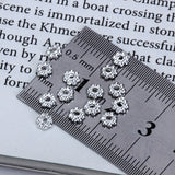 Maxbell 100pcs Silver Daisy Flower Spacer Beads 4mm