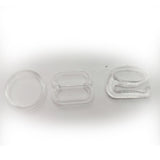 Maxbell 10 Sets Nylon Bra Strap Adjuster Slider/Hooks/O Ring Lingerie Crafts White