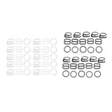 Maxbell 10 Sets Nylon Bra Strap Adjuster Slider/Hooks/O Ring Lingerie Crafts White