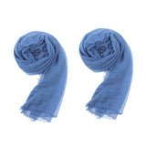 Maxbell Women's Wrinkle Scarf Crinkle Muslim Hijab Scarves Solid Long Wrap Scarf 01