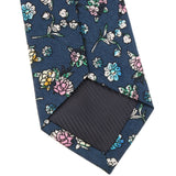 Maxbell Men's Skinny Tie Floral Printed Cotton Necktie Weddings Groom Dance Gift 05