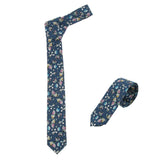 Maxbell Men's Skinny Tie Floral Printed Cotton Necktie Weddings Groom Dance Gift 05