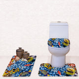 Maxbell 3 Piece Animal Toilet Covers Set Flannel Mats Bathroom Rug Style 10