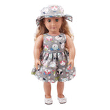 Maxbell Cute Short Skirt & Round Hat Set Accs for 18inch American Doll Puppy