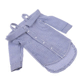 Maxbell Fashion Bare Shoulders Shirt Striped Tops for 1/6 Blythe Doll Dark Blue