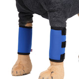Maxbell 2PCS Pet Leg Brace Protector Dog Surgical Injury Fixed Knee Pads  Blue S