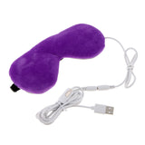 Maxbell Electric USB Heated Eye Mask Hot Compress for Dry Eyes Dark Circles Purple