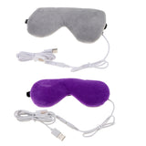 Maxbell Electric USB Heated Eye Mask Hot Compress for Dry Eyes Dark Circles Purple