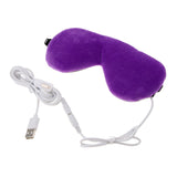 Maxbell Electric USB Heated Eye Mask Hot Compress for Dry Eyes Dark Circles Purple