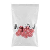 Maxbell 10Pieces Wooden Dice D6 Six Sided Dotted Dice for Dungeons and Dragons Red