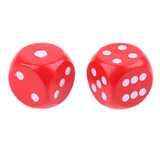 Maxbell 10Pieces Wooden Dice D6 Six Sided Dotted Dice for Dungeons and Dragons Red