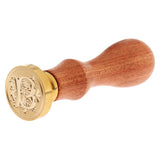 Maxbell Retro Sealing Wax Classic Initial Wax Seal Stamp Wooden Alphabet Letter B