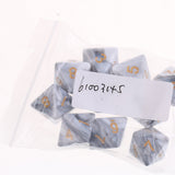 Maxbell 10pcs 8 Sided Dice D8 Polyhedral Dice for Dungeons and Dragons Table Games White Gray